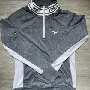 Victoria’s Secret PINK Ultimate Pullover Zip Gray